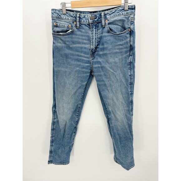 American Eagle AEO Jeans Men 30x28 Blue Light Wash Denim Athletic Straight Leg - Picture 1 of 9
